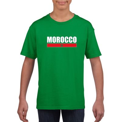Groen Marokko supporter t-shirt voor kinderen Groen Marokko supporter t-shirt voor kinderen