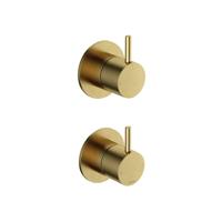 Hotbath Cobber Afbouwdeel - 2-weg omstel - Geborsteld Messing PVD CB129EXTBBP