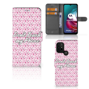 Motorola Moto G10 | G20 | G30 Portemonnee Hoesje Flowers Pink DTMP