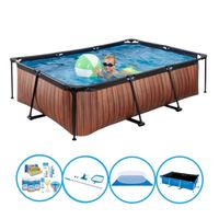 EXIT Zwembad Timber Style - Frame Pool 220x150x60 cm - Zwembad Deal