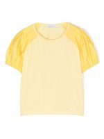 Monnalisa t-shirt à logo strassé - Jaune