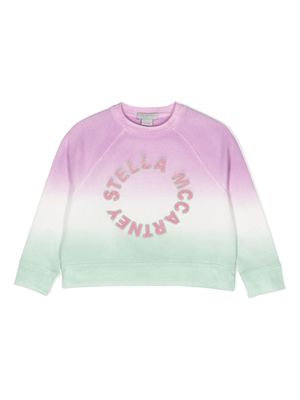 Stella McCartney Kids sweat à logo appliqué - Vert