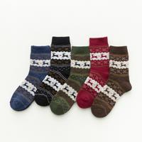 5 paren mannen en vrouwen warme kerst ontwerp casual gebreide wollen sokken Party Supplies willekeurige kleur levering