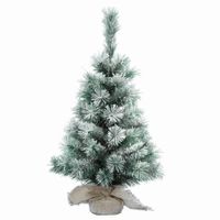 Everlands kunst kerstboom - mini - in jute zak - 75 cm   -