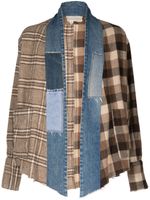 Greg Lauren veste à design patchwork - Marron - thumbnail