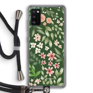 Botanical green sweet flower heaven: Samsung Galaxy A41 Transparant Hoesje met koord