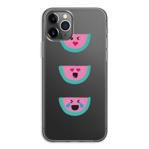 Smiley watermeloen: iPhone 11 Pro Transparant Hoesje