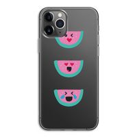 Smiley watermeloen: iPhone 11 Pro Transparant Hoesje
