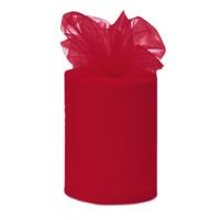 Tule stof op rol - donkerrood - 7.5cm x 20meter - Organza/mesh decoratie stoffen