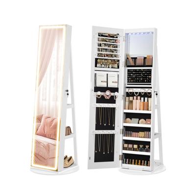 Sieradenkast met spiegel en verstelbare ledverlichting