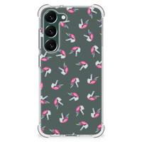 Doorzichtige Silicone Hoesje voor Samsung Galaxy S23 Plus Unicorns