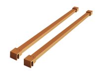 Mueller Slimline set van 2 stabilisatiestangen 120cm geborsteld messing goud - thumbnail