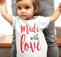 Gemaakt met liefde baby t-shit Gemaakt met liefde baby t-shit