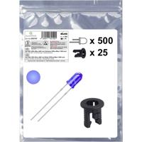 Quadrios 25O197 LED-assortiment Blauw Rond 3 mm 1300 mcd 20 mA 3.0 V