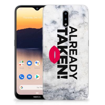 Nokia 2.3 | Siliconen hoesje | met naam Already Taken White