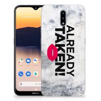 Nokia 2.3 | Siliconen hoesje | met naam Already Taken White