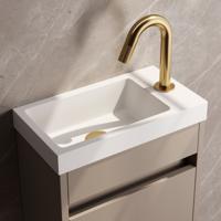 Opbouw Fonteinkraan Brauer Gold Carving Edition Met Gebogen Uitloop Goud Geborsteld PVD Brauer