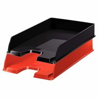 Esselte brievenbakjes set van 4x zwart en 2x rood in A4 formaat