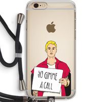 Gimme a call: iPhone 6 PLUS / 6S PLUS Transparant Hoesje met koord