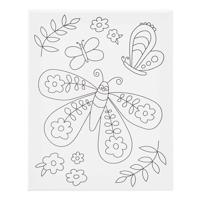 Creativ Company Schildercanvas met print grote vlinder - 24x30cm