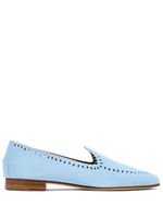 Edhen Milano mocassins en daim à découpes - Bleu