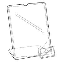 L-standaard A4 met visitekaarthouder