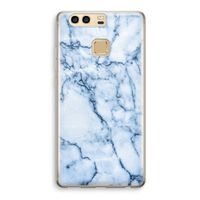 Blauw marmer: Huawei P9 Transparant Hoesje