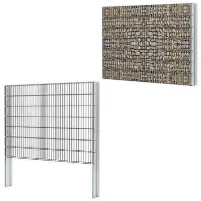 vidaXL Schanskorf dubbelstaafmat 2,008x1,43 m 2 m (lengte) staal grijs vidaXL Schanskorf dubbelstaafmat 2,008x1,43 m 2 m (lengte) staal grijs