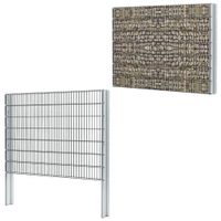 vidaXL Schanskorf dubbelstaafmat 2,008x1,43 m 2 m (lengte) staal grijs - thumbnail