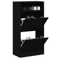 VidaXL Schoenenkast 60x34x116 cm bewerkt hout zwart