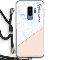 Marmer in stijl: Samsung Galaxy S9 Plus Transparant Hoesje met koord