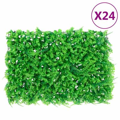 VidaXL Hek met kunstvarenblad 24 st 40x60 cm groen