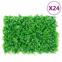 VidaXL Hek met kunstvarenblad 24 st 40x60 cm groen