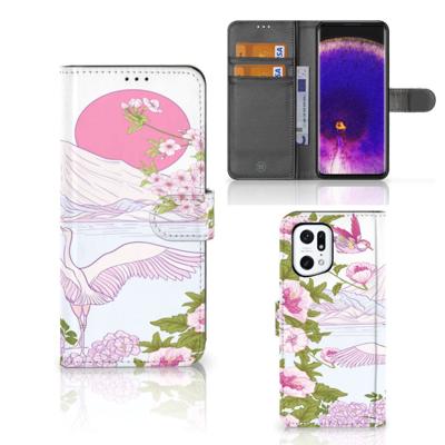 OPPO Find X5 Pro | Telefoonhoesje | Met pasjeshouder | Bird Standing