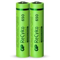 GP NiMH ReCyko AAA 650mAh 1,2V oplaadbaar, 2 stuks