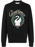 Casablanca sweat à motif Emblem de Cygne brodé - Noir