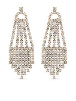 Susan Caplan Vintage boucles d'oreilles Napier à ornements en cristal (années 1980) - Argent
