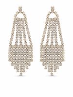 Susan Caplan Vintage boucles d'oreilles Napier à ornements en cristal (années 1980) - Argent