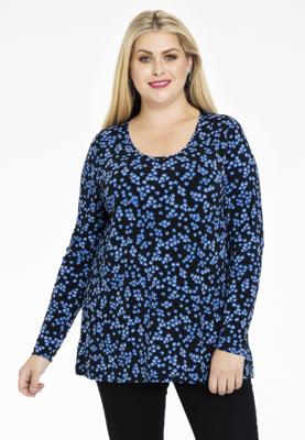 Yoek Shirt A-lijn MILLEFLEUR | Blauw | Maat 58/60