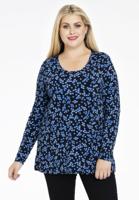 Yoek Shirt A-lijn MILLEFLEUR | Blauw | Maat 46/48