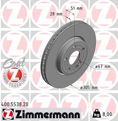 Remschijf COAT Z 400553820