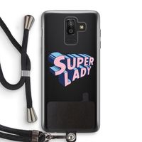 Superlady: Samsung Galaxy J8 (2018) Transparant Hoesje met koord