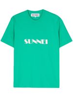 Sunnei t-shirt en coton biologique à logo imprimé - Vert