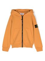 Stone Island Junior hoodie zippé à patch Compass - Jaune - thumbnail