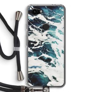 Golven: Pixel 3a Transparant Hoesje met koord