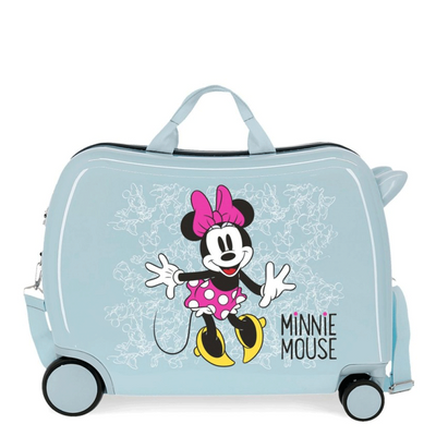Disney Rolling Suitcase 4 Wheels Enjoy The Day Minnie Mouse Light Grey