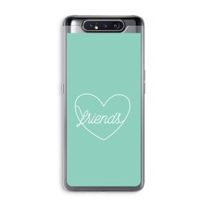Friends heart pastel: Samsung Galaxy A80 Transparant Hoesje