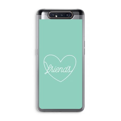 Friends heart pastel: Samsung Galaxy A80 Transparant Hoesje