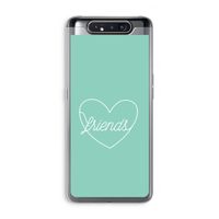 Friends heart pastel: Samsung Galaxy A80 Transparant Hoesje