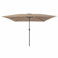 VidaXL Tuinparasol taupe 295 x 295 x 245 cm polyester en staal